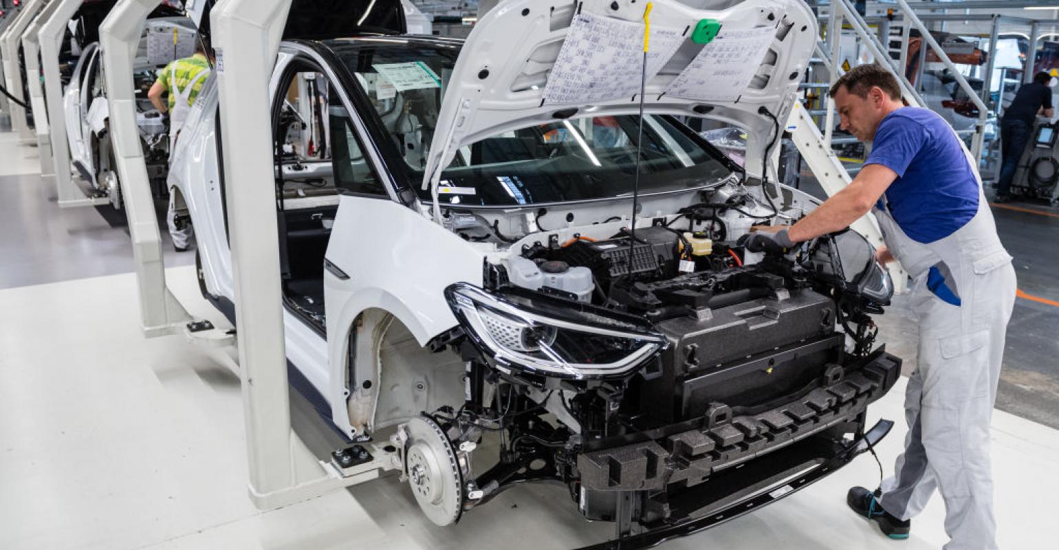mechanic working on volkswagen
