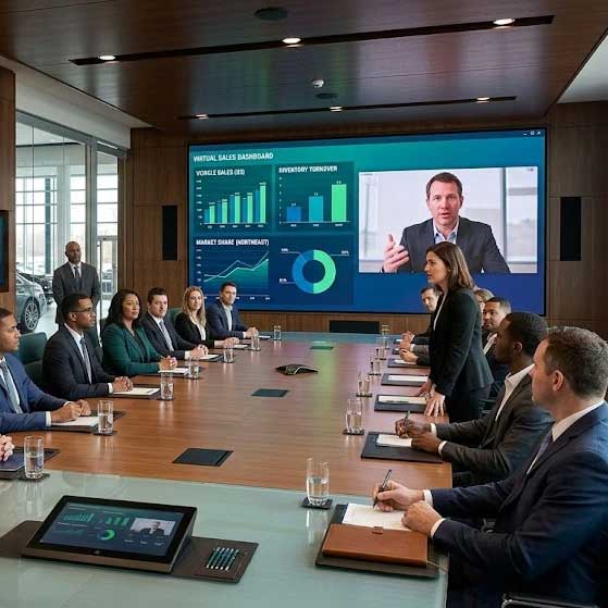 classroom training room av technology