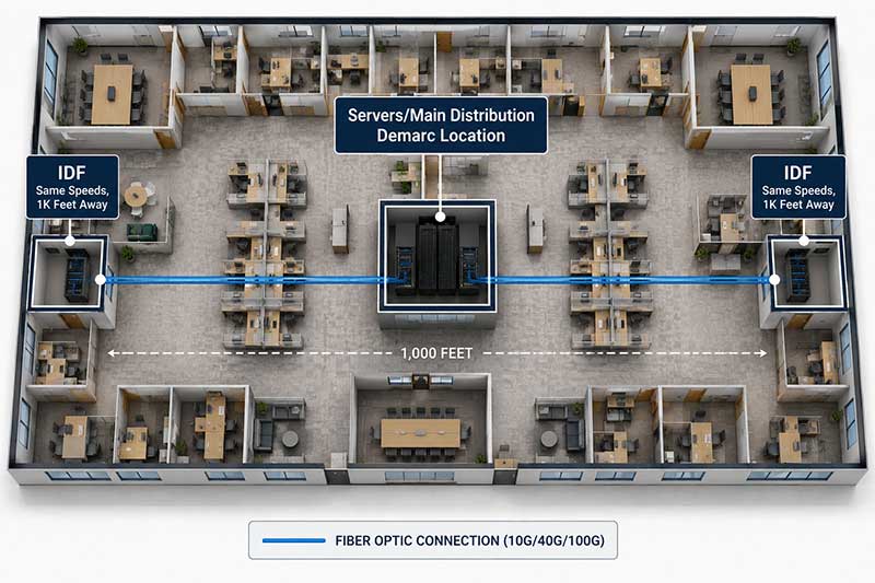 vertical fiber riser